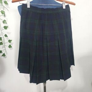 Vintage Juniorite Wool Tartan Plaid Pleated Skirt